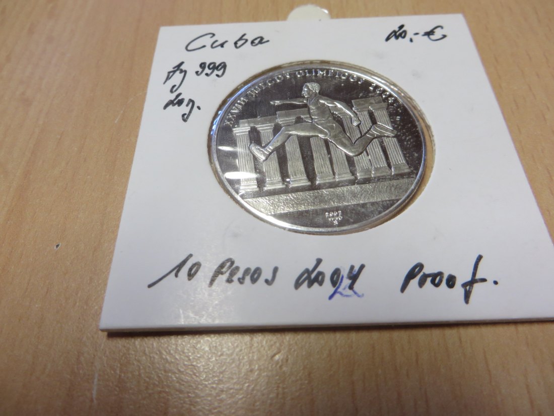 Kuba 10 Pesos 2004 pp silber