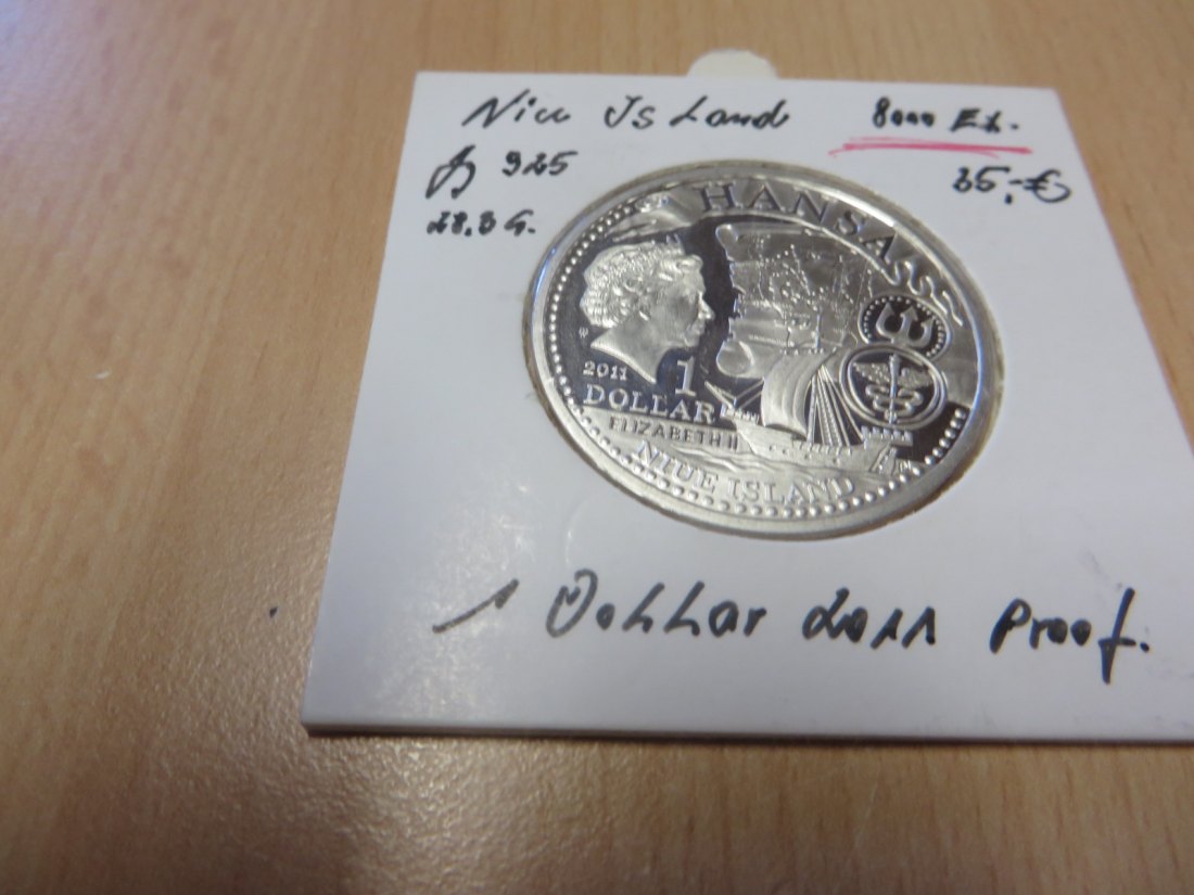 Nui Jsland 1 Dollar 2011 PP silber