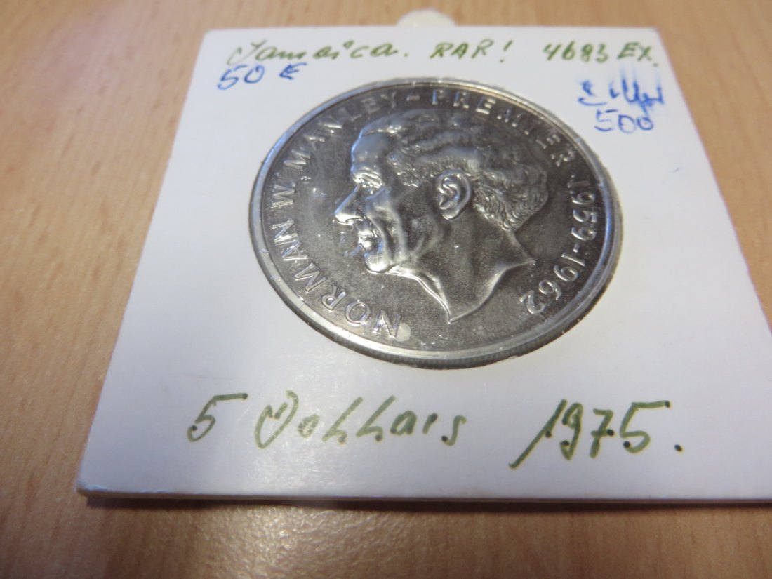 Jameica 5 Dollar 1975 silber