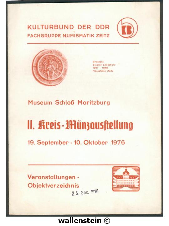 Heft des Museums Schloß Moritzburg der II. Kreis-Münzausstellung 1976, II