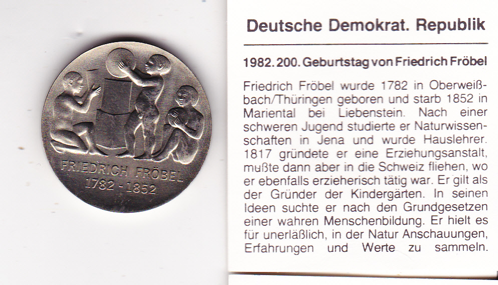 DDR, 5 Mark 1982 200. Geburtstag Friedrich Fröbel, stempelglanz