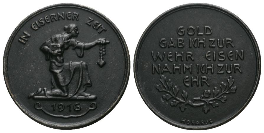  Eisenmedaille 1916; 19,28 g, Ø 39,9 mm   