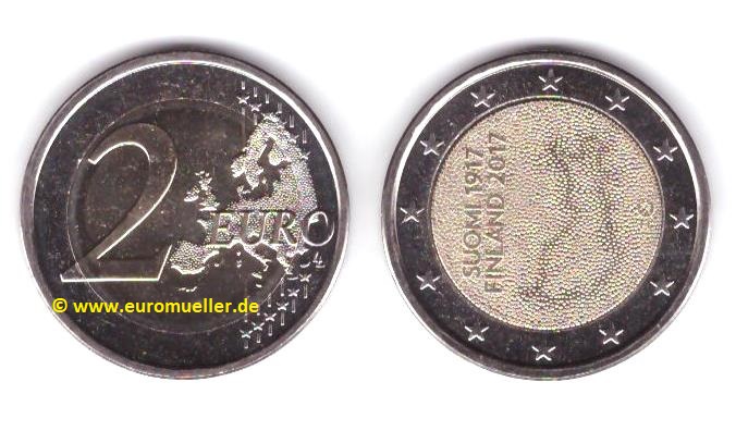 Finnland 2 Euro Gedenkmünze 2017...Unabhängigkeit   