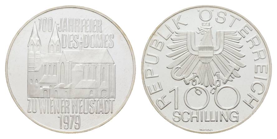  Österreich 100 Schilling 1979 - Dom zu Wiener Neustadt PP, AG   