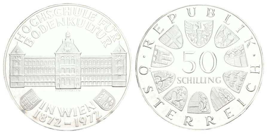  Österreich 50 Schilling 1972 - Bodenkultur PP, AG   