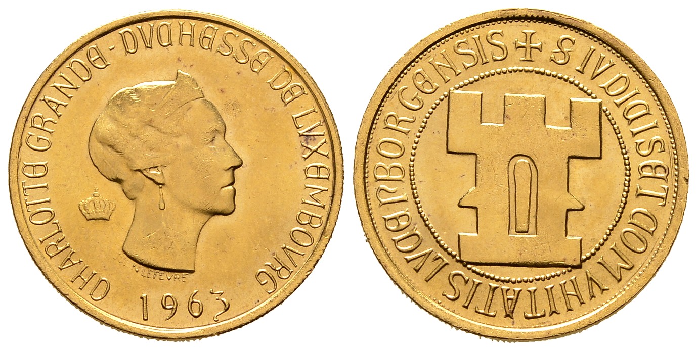 PEUS 8078 Luxemburg 5,81 g Feingold. Tausendjahrfeier Luxemburg 20 Francs GOLD 1963 Vorzüglich
