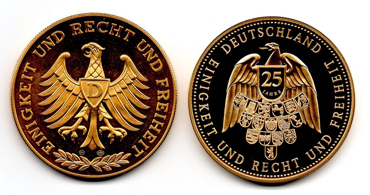  Deutschland, 2x Medaille  FM-Frankfurt stgl.-pp   