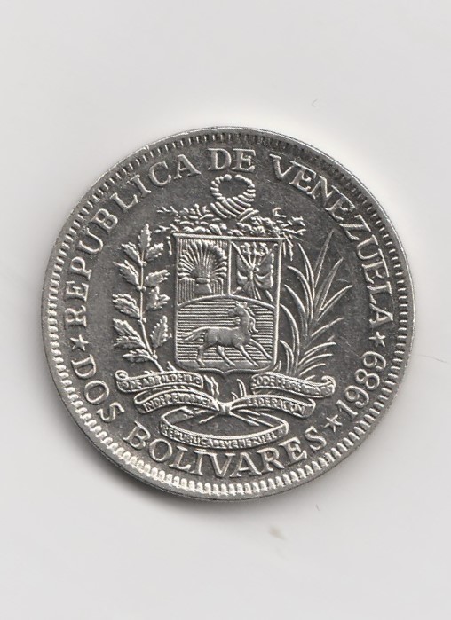  2 Bolivares Venezuela 1989 (K490)   