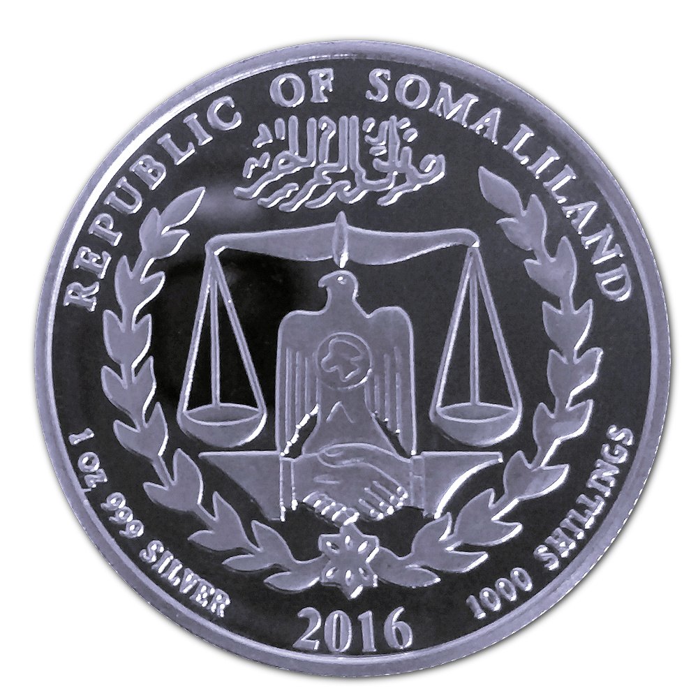  SOMALILAND 2016 Lunar Serie: Jahr des Affen Silber 1 oz   