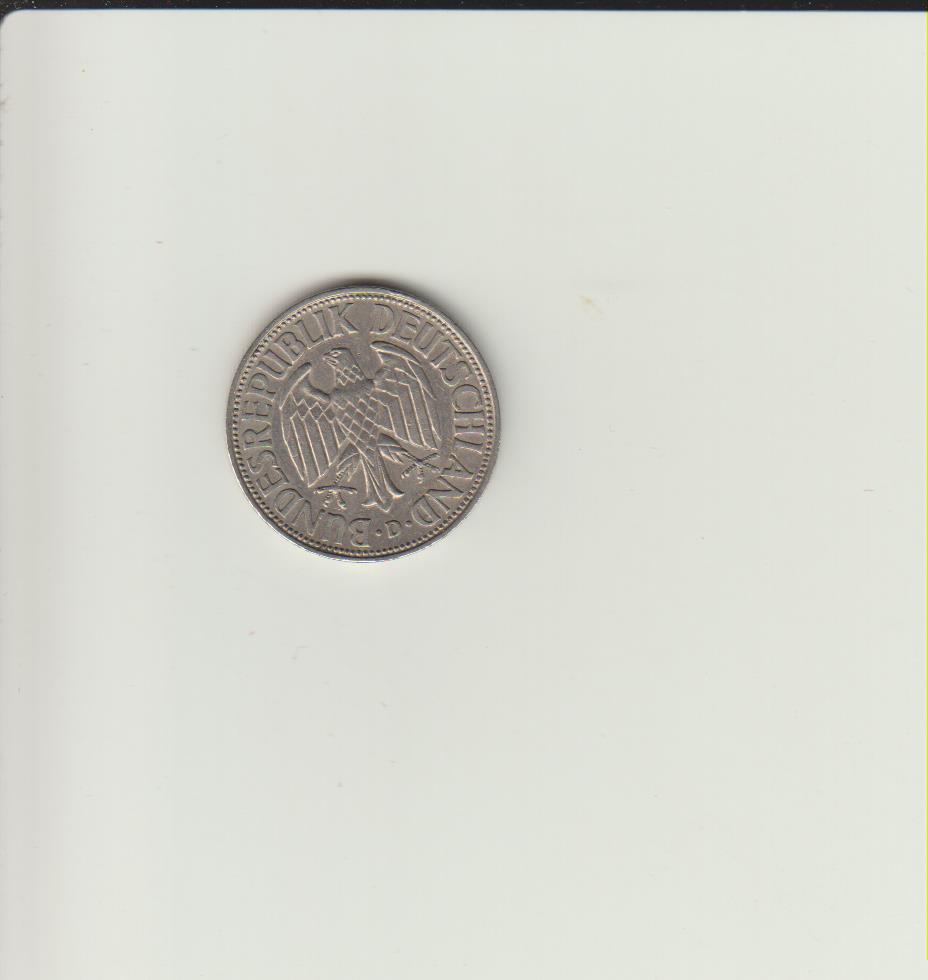  Deutschland 1 DM 1966 D in ss.   