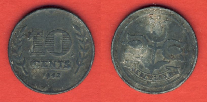  Niederlande 10 Cent 1942   