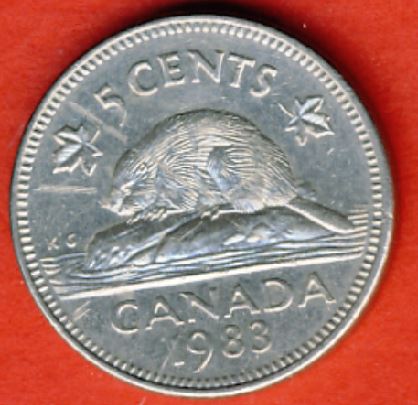  Kanada 5 Cents 1983   