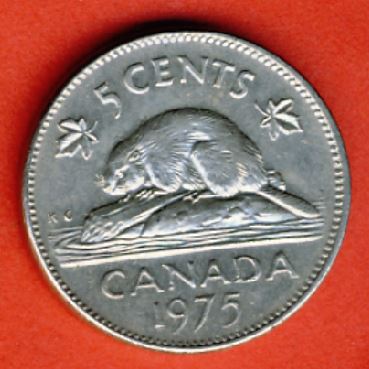  Kanada 5 Cents 1975   