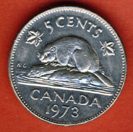  Kanada 5 Cents 1973   