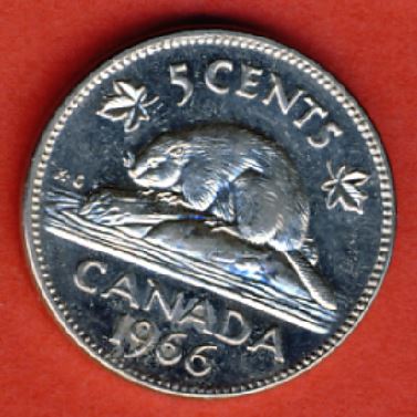  Kanada 5 Cents 1965   