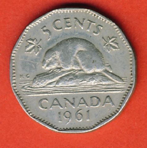  Kanada 5 Cents 1961   