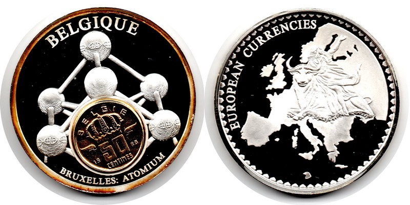  Belgien Medaille 1993  Atomium in Brüssel  FM-Frankfurt Gewicht: 54g PP   