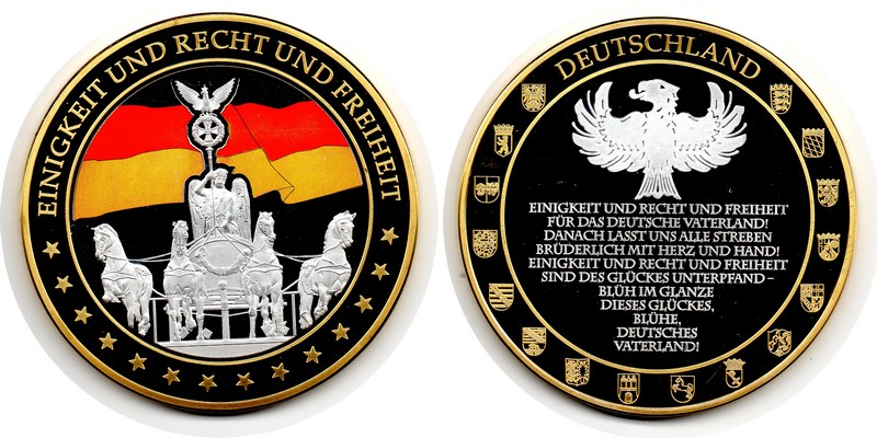  Medaille 'Einigkeit und Recht und Freiheit' 2011 FM-Frankfurt   Gewicht: 110g  pp   