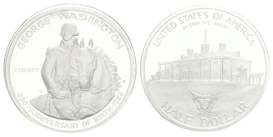  USA, 1/2 Dollar 1982, PP, Ag   