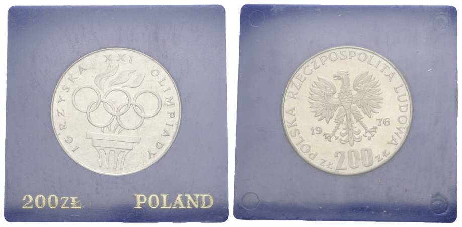  Polen, 200 Zloty 1976, Ag   