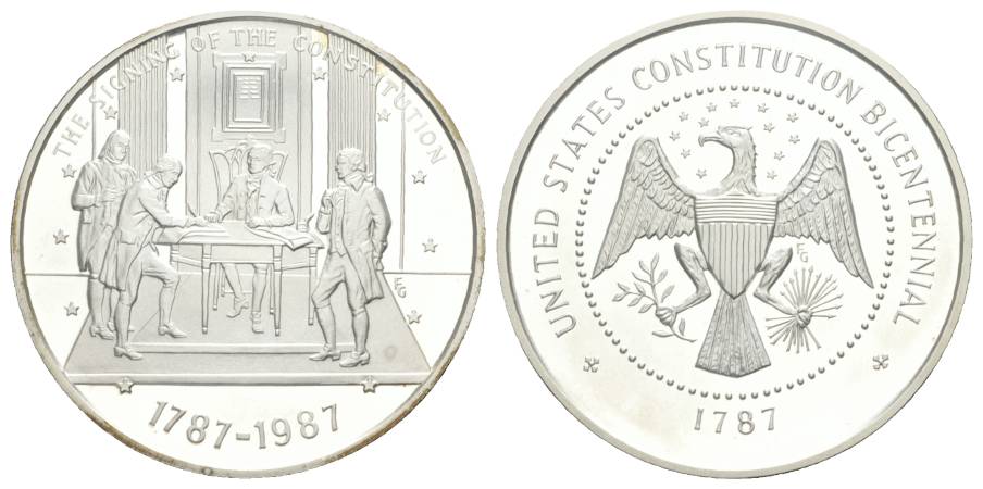  USA, Medaille 1987, PP, Ag, 23,75 g, Ø 38,6 mm   