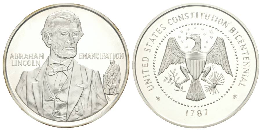  USA, Medaille 1987, PP, Ag, 23,59 g, Ø 38,6 mm   
