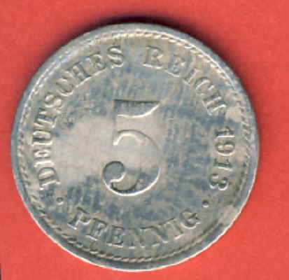  Kaiserreich 5 Pfennig 1913 A   