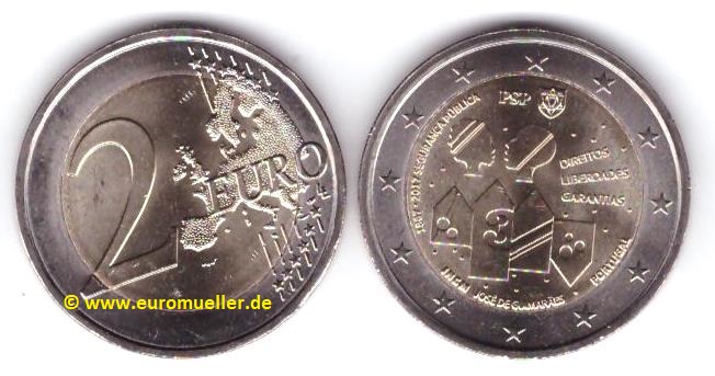 Portugal 2 Euro Sondermünze 2017...Policia...unc.   