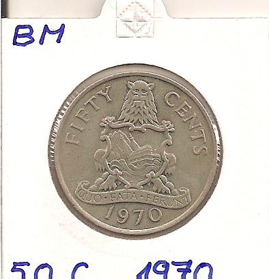 Bermuda 50 Cents 1970 KM # 19