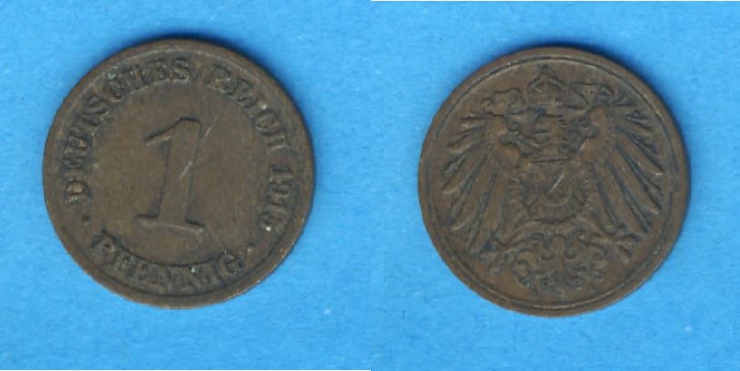  Kaiserreich 1 Pfennig 1915 A   