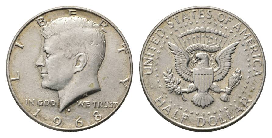  USA, 1/2 Dollar 1968   