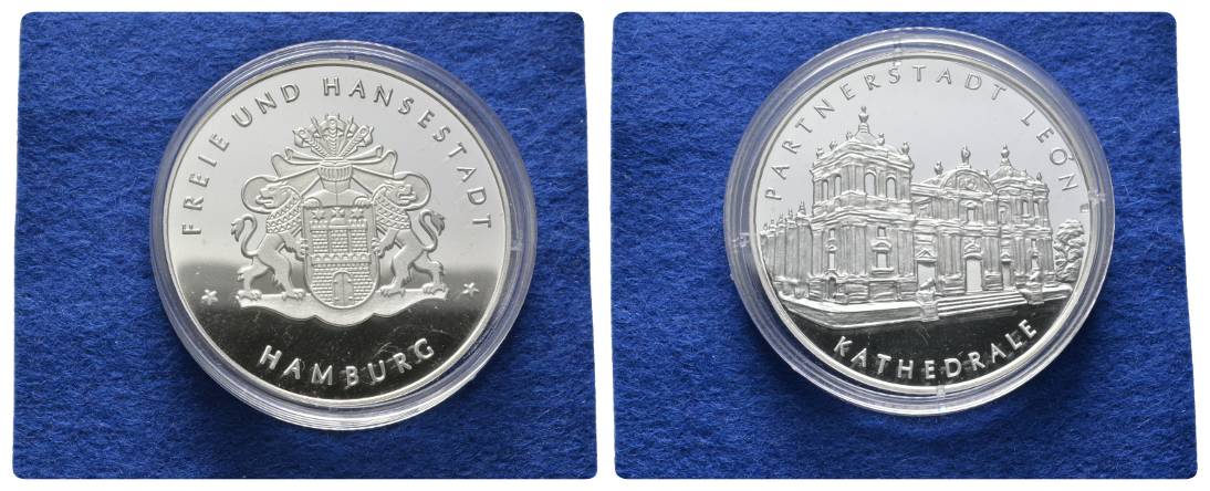  Hamburg, Medaille; PP, Ag 999; 20,21 g, Ø 40 mm   