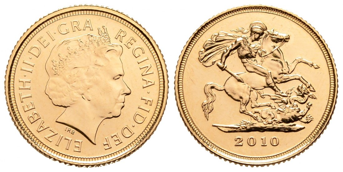 PEUS 8191 Großbritannien 3,66 g Feingold. Elizabeth II. (1952 - heute) 1/2 Sovereign GOLD 2011 Impaired Proof / Vz + aus PP