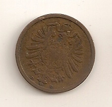  2 Pfennig 1876 C Deutsches Reich ss+   