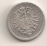  1 Pfennig 1917 A Deutsches Reich ss+   