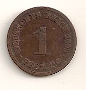  1 Pfennig 1893 F Deutsches Reich ss+   