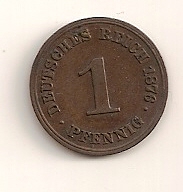  1 Pfennig 1876 G Deutsches Reich vz-   