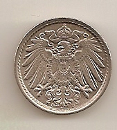  5 Pfennig 1915 D Deutsches Reich vz/f.st   