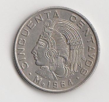  50 Centavos Mexiko 1964 (K684)   
