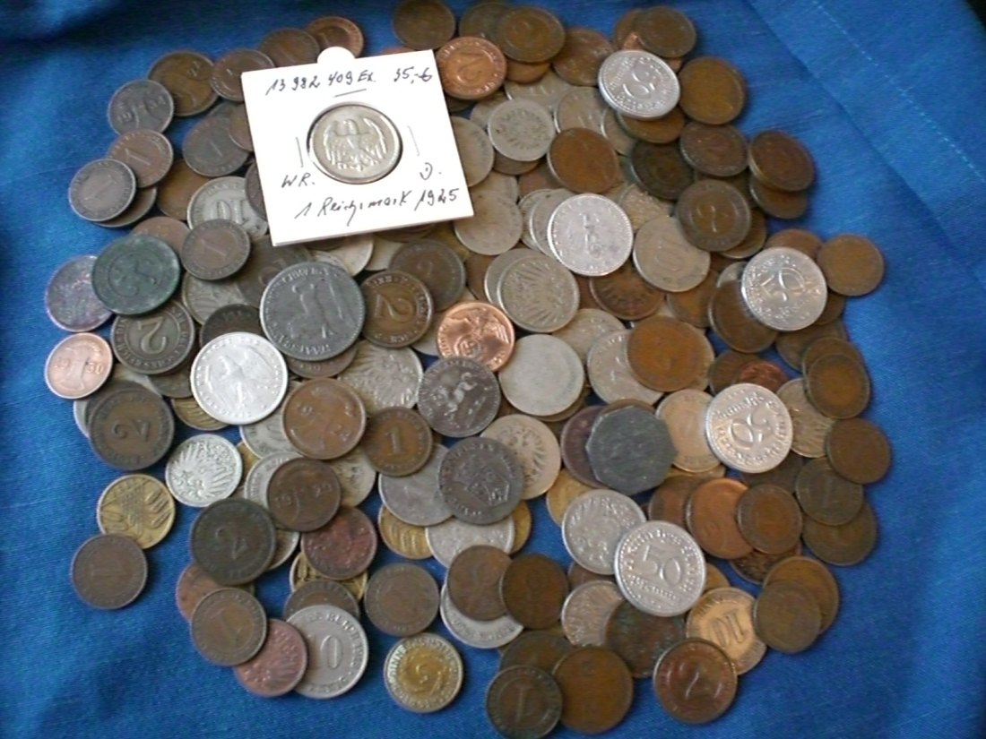 Großes Wertvolles Lot 200 Reichsmünzen KR,WR,III.Reich,Kriegs und Notgeld.