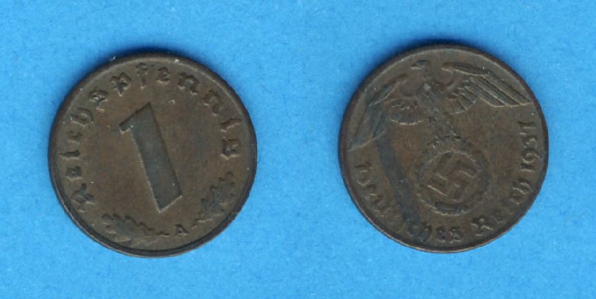  Deutsches Reich 1 Reichspfennig 1937 A   