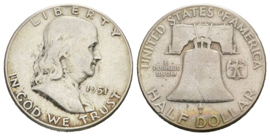  USA, 1/2 Dollar 1951   