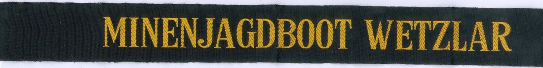 Bundeswehr 1 Orig. Mützenband der Minenjagdboot Wetzlar -altes Modell, II