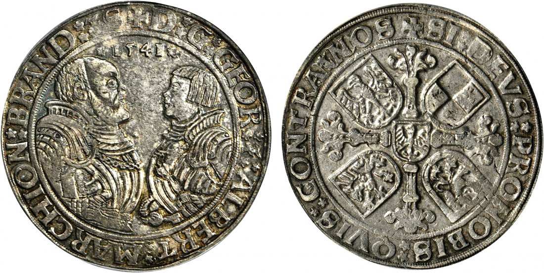Brandenburg Taler 1541 Joachim II Hector PCGS AU50