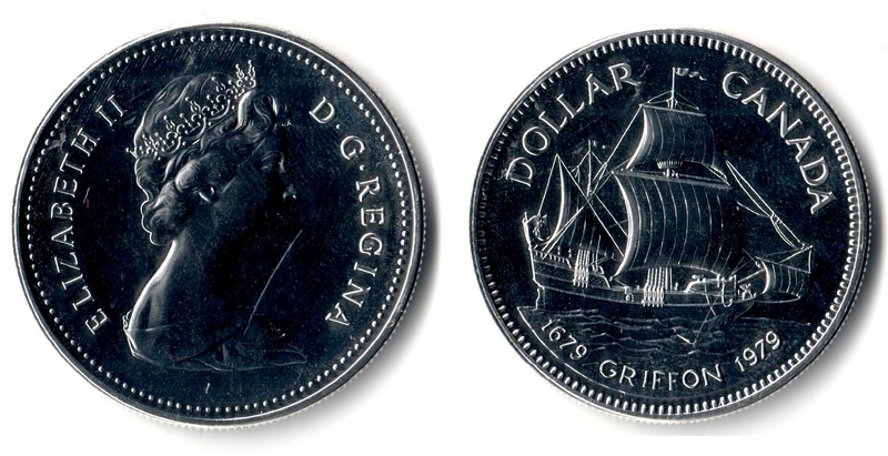  Kanada  1 Dollar  1979  FM-Frankfurt  Feingewicht: 11,66g Silber pp(leicht angelaufen)   