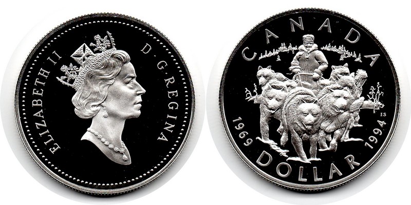  Kanada  1 Dollar  1994  FM-Frankfurt  Feingewicht: 23,29g Silber  PP   