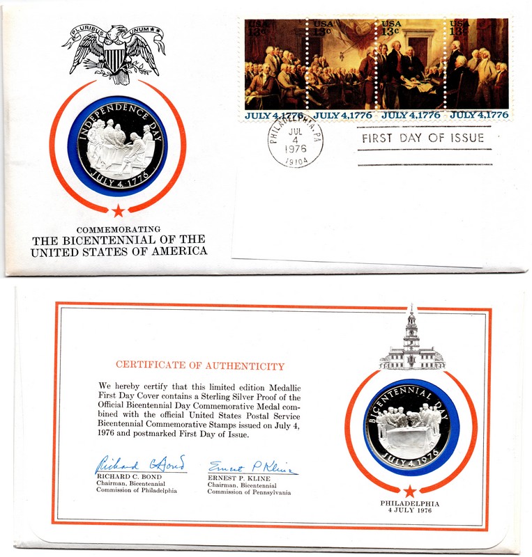  USA Medaille 1976 FM-Frankfurt  9,25g Silber PP  Independence Day   