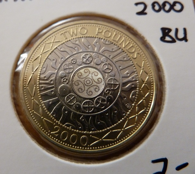  U.K. Original 2 Pounds 2000 <i>British technology</i> **Brilliant Uncirculated**   