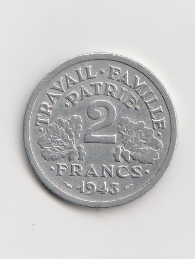  2 Francs Frankreich 1943  (K699)   