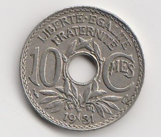  10 Centimes Frankreich 1931 (K711)   